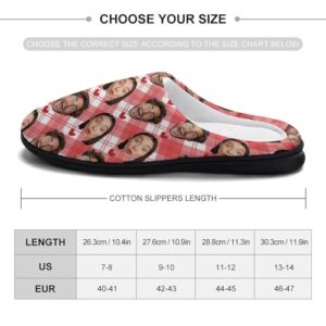 Plujam Custom Photo Slippers Gifts for Men Funny Gifts for Women on Christmas Durable Rubber Sole Non Slip Slippers House Slippers Indoor Outdoor Personalized Slippers Funny Slippers for Adults - Image 8