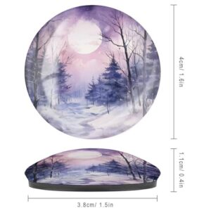 4PCS Magnets for Refrigerator, Foggy Forest Trees Glass Refrigerator Magnet, Magical Winter Forest Refrigerator Magnets Mom Gifts for Dishwasher, Whiteboard, Home, Cubicle, Pictures, Household - Image 7