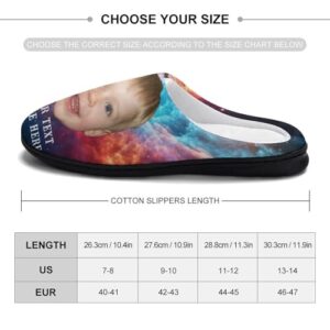 Plujam Custom Slippers Personalized Photo Slippers Durable Rubber Sole Adults Men Slippers Customizable Images & Text Slipper for Men Indoor Non Slip Slippers House Shoes Funny Slippers for Adults - Image 8