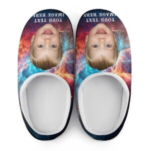 Plujam Custom Slippers Personalized Photo Slippers Durable Rubber Sole Adults Men Slippers Customizable Images & Text Slipper for Men Indoor Non Slip Slippers House Shoes Funny Slippers for Adults - Image 5