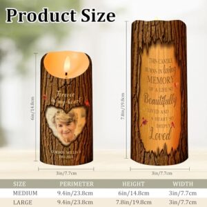 Prismify Personalized Photo 3D LED Candles Bereavement Gift Idea Custom Flameless Candles for Loss of Loved One Dad Mom Husband Wife Friend - Image 7