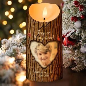 Prismify Personalized Photo 3D LED Candles Bereavement Gift Idea Custom Flameless Candles for Loss of Loved One Dad Mom Husband Wife Friend - Image 5