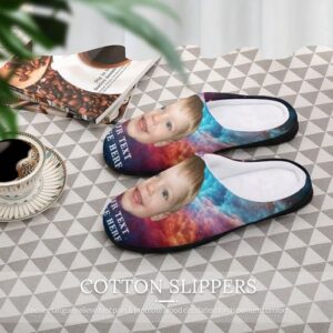 Plujam Custom Slippers Personalized Photo Slippers Durable Rubber Sole Adults Men Slippers Customizable Images & Text Slipper for Men Indoor Non Slip Slippers House Shoes Funny Slippers for Adults - Image 4