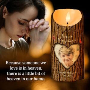 Prismify Personalized Photo 3D LED Candles Bereavement Gift Idea Custom Flameless Candles for Loss of Loved One Dad Mom Husband Wife Friend - Image 2