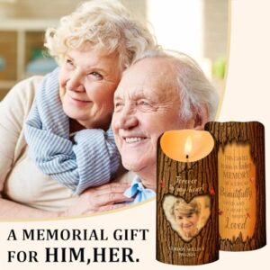 Prismify Personalized Photo 3D LED Candles Bereavement Gift Idea Custom Flameless Candles for Loss of Loved One Dad Mom Husband Wife Friend - Image 4