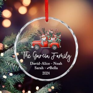 Personalized Family Christmas Tree Ornament 2024, Family Names Christmas 2024, Customized Family Ornament with Names, Memorial Family Our 1st Christmas Ornament Keepsake Gifts for Family Tree Decor - Image 7