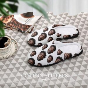 Custom Photo Slippers Custom Face Images Slippers Personalized Slippers for Man Funny Slippers for Family Durable Rubber Sole Anti-Slip Slippers House Slippers Indoor Short Plush Slippers - Image 4