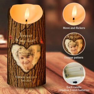 Prismify Personalized Photo 3D LED Candles Bereavement Gift Idea Custom Flameless Candles for Loss of Loved One Dad Mom Husband Wife Friend - Image 6