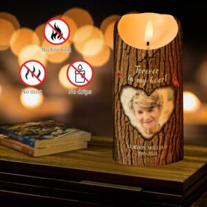 Prismify Personalized Photo 3D LED Candles Bereavement Gift Idea Custom Flameless Candles for Loss of Loved One Dad Mom Husband Wife Friend - Image 3