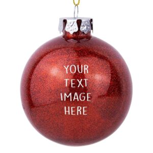 Personalized Christmas Ornaments - Custom Picture & Text Ornaments for Christmas 2024, Baby's 1st Christmas Ornament with Picture for Xmas Tree Custom Gifts for Family, Mom, Dad, Friend (Ball) - Image 6