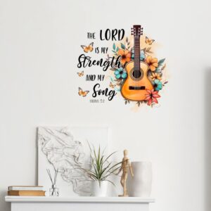 Exodus 15:2 The Lord is My Strength and My Song Wall Sticker, Christmas Vinyl Wall Decal, Scripture Gifts Classroom Computer Family Christian Removable Decal Stick for Bedroom, Bathroom, Desk, 24" - Image 7