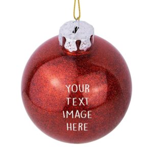 Personalized Christmas Ornaments - Custom Picture & Text Ornaments for Christmas 2024, Baby's 1st Christmas Ornament with Picture for Xmas Tree Custom Gifts for Family, Mom, Dad, Friend (Ball) - Image 2