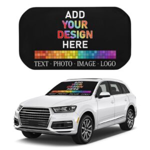 Custom Car Windshield Sun Shade Umbrella Personalized Foldable Car Front Windshield Umbrella Customized Sun Shade Cover Blocks UV Rays Car Accessories - Image 3