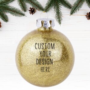 Personalized Christmas Ornaments - Custom Picture & Text Ornaments for Christmas 2024, Baby's 1st Christmas Ornament with Picture for Xmas Tree Custom Gifts for Family, Mom, Dad, Friend (Ball) - Image 3