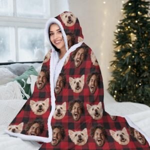 Haneni Wearable Blanket Hoodie Custom Gift - Blanket for Women Men Adult Kids Christmas Gifts for Mom, Comfy Hoodies Flannel Cozy Sherpa Fleece Warm Blanket Funny Birthday Coolest Gifts for Girlfriend - Image 5