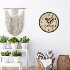 Round Clock Silent Non-Ticking, Pinecone Large Vintage Clocks Round Kitchen Wall Clocks Decor for House Bathroom Kids Room Housewarming Gift, Battery Operated 12x12 Inches - Image 5