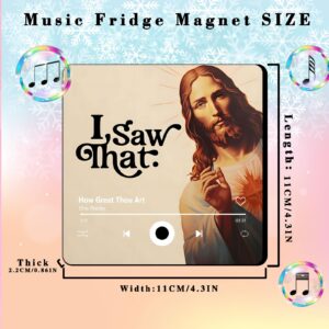 Music Fridge Magnets Funny Jesus I Saw That Fridge Magnet Plays Song Christian Music Refrigerator Magnets Birthday Gifts for Home Office - Image 7