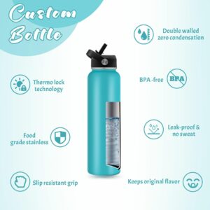 Personalized Water Bottles for School Custom Thermos Water Bottle for Kids with Straw Stainless Steel Tumbler for Girls Boys Birthday Back to School Gift - Image 6