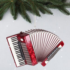 Personalized Accordion Christmas Ornament with Name, Customized Accordion Christmas Ornament Keepsake, Accordion Lover Gift, Musician Ornament Gift, Accordion Teacher Present, Musical Instrument Xmas - Image 5