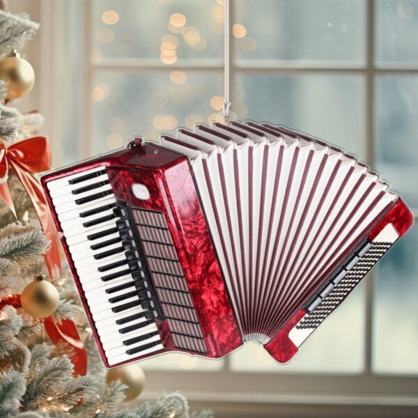 Personalized Accordion Christmas Ornament with Name, Customized Accordion Christmas Ornament Keepsake, Accordion Lover Gift, Musician Ornament Gift, Accordion Teacher Present, Musical Instrument Xmas