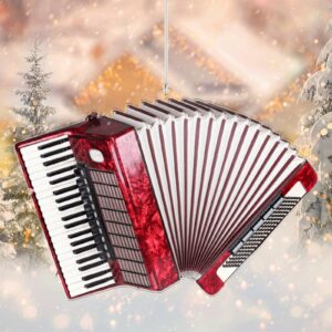 Personalized Accordion Christmas Ornament with Name, Customized Accordion Christmas Ornament Keepsake, Accordion Lover Gift, Musician Ornament Gift, Accordion Teacher Present, Musical Instrument Xmas - Image 4